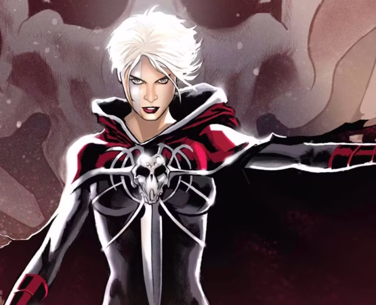 marvel character Phylla-vell looking mysterious