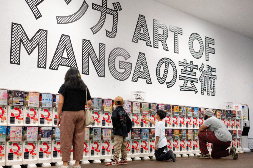 museum goers patronize the Gashapon machines