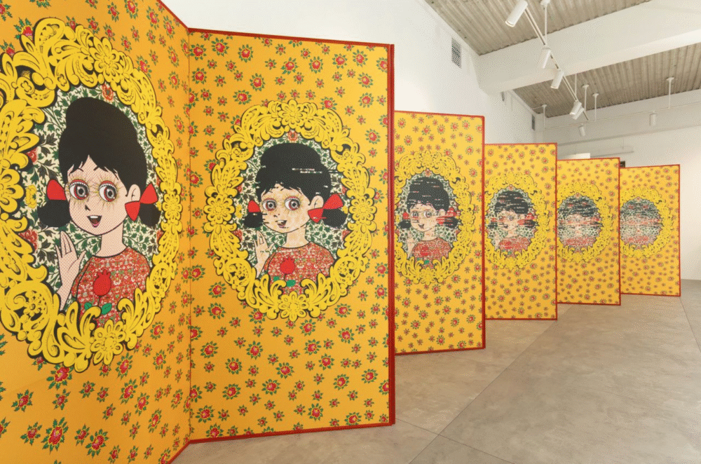 multi paneled screens by Tanaami Keiichi