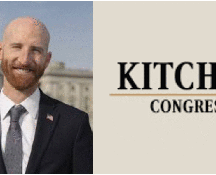 Derek Kitchen beside his congress logo